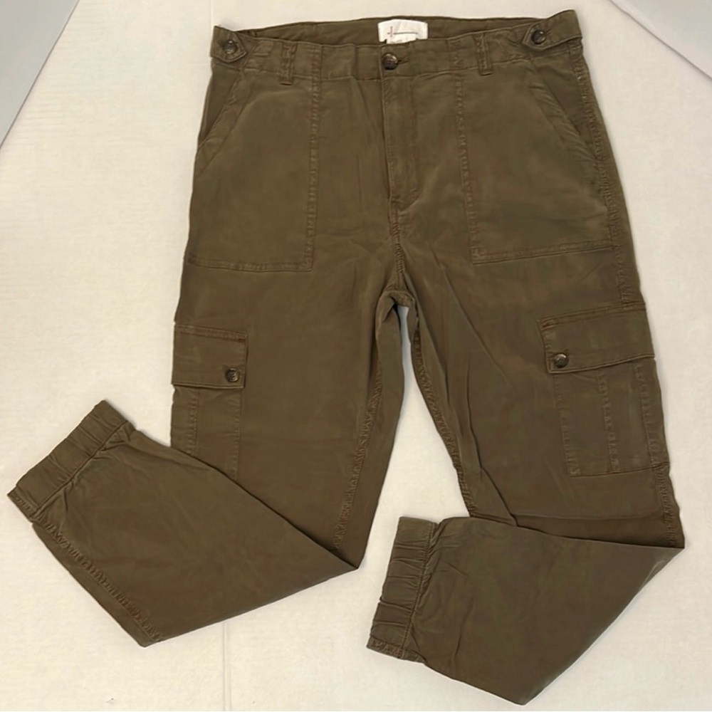 ANTHROPOLOGIE GREEN UTILITY CARGO JOGGER PANTS 31